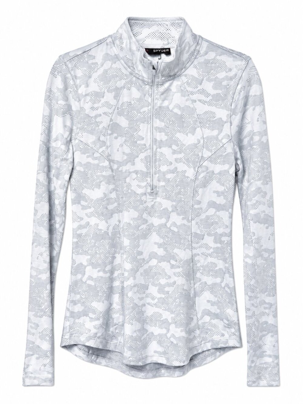 Spyder Light Gray Camo Quarter-Zip Performance Tee - S NWT